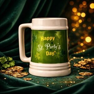 Happy St. Party’s Day Heavy Ceramic 40OZ. Mug/Stein